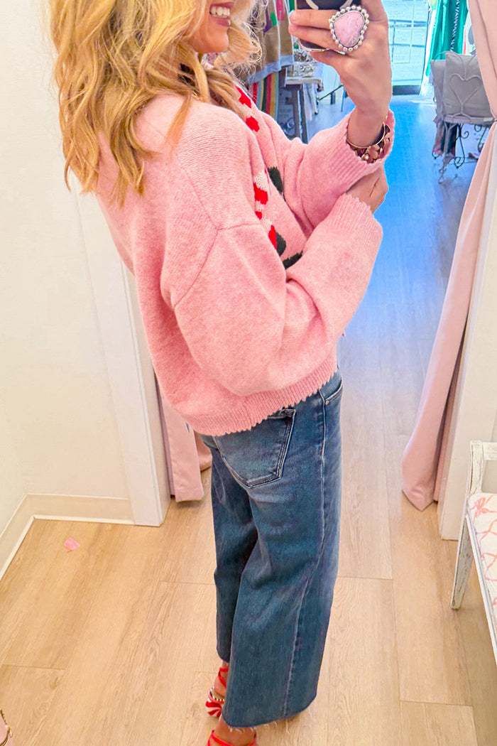 Light Pink Candy Cane Cardigan