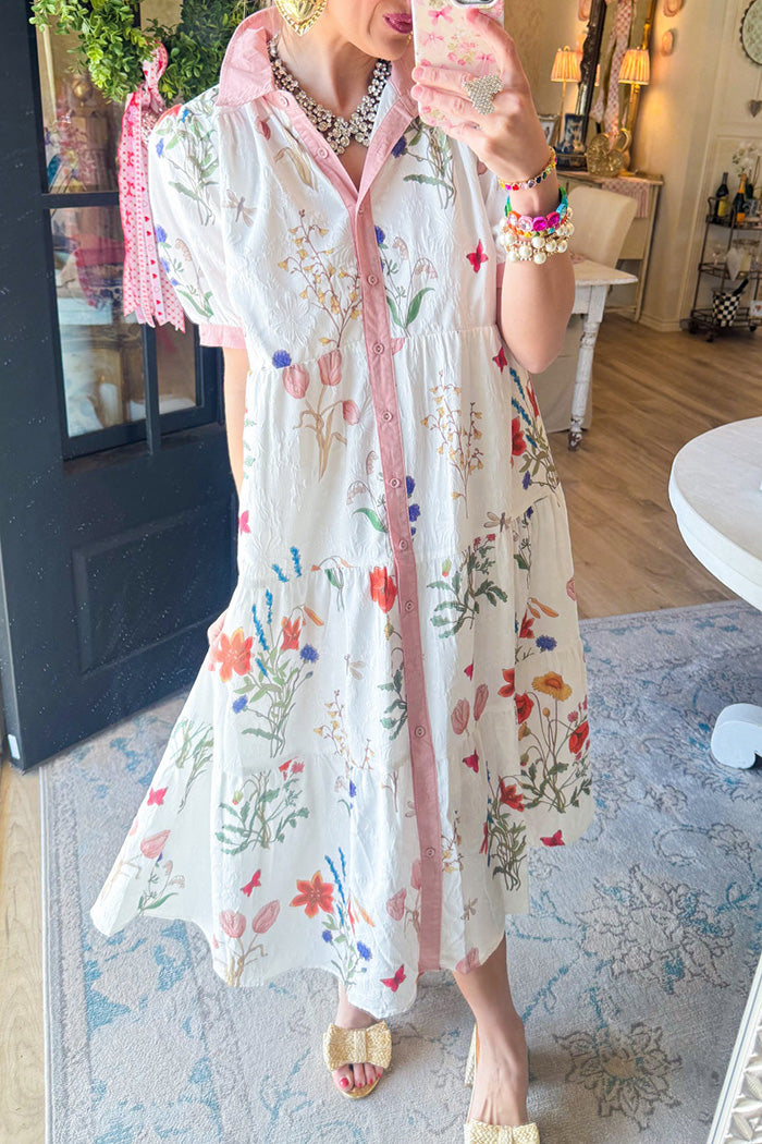 Floral Tiered Midi Dress