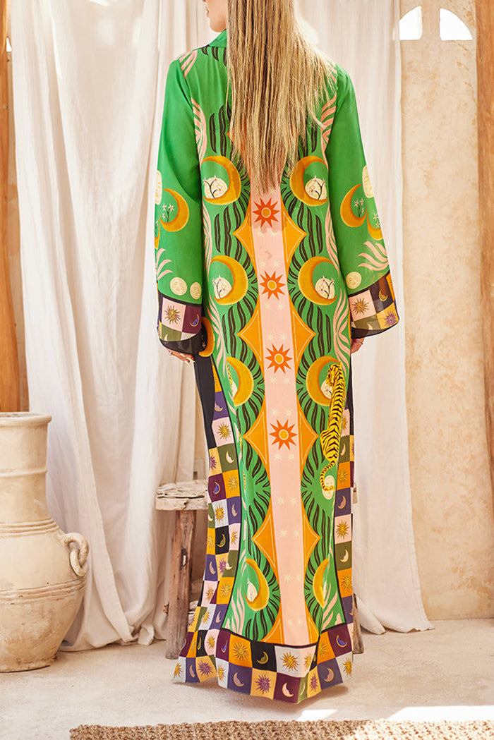 Casual Jungler Print Maxi  Dress