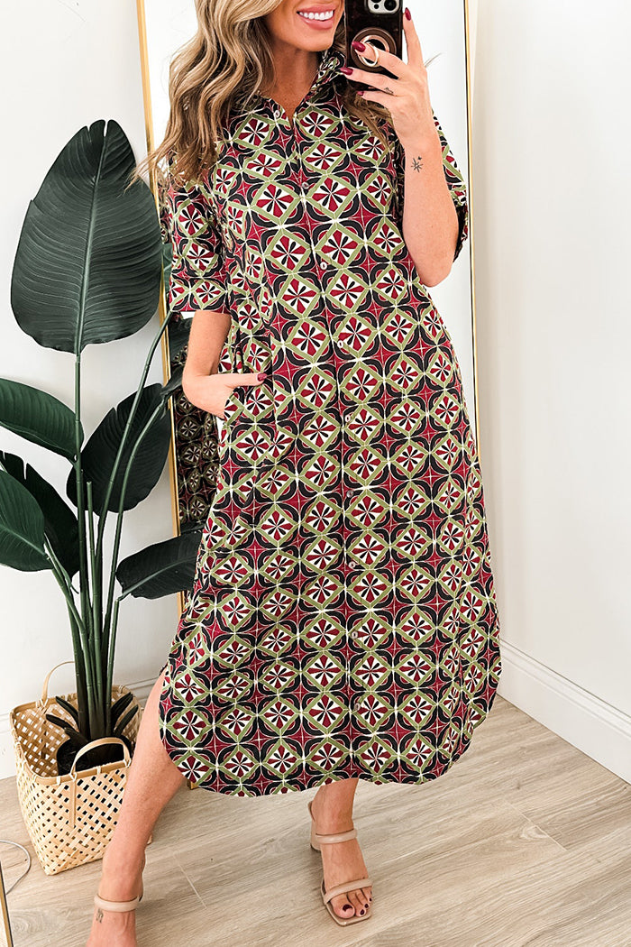 Short-Sleeve Pocket Maxi Dress