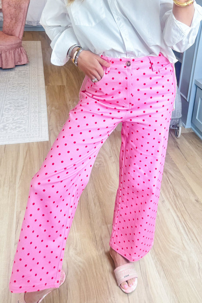 Polka Dot Wide Leg Pants