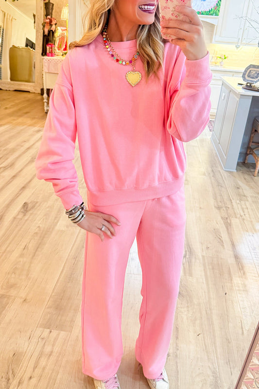 Casual Sweatshirt Pant Set
