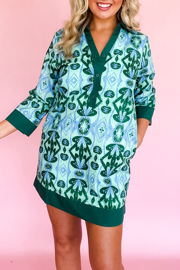 Casual Bold Printed Pocket Dress