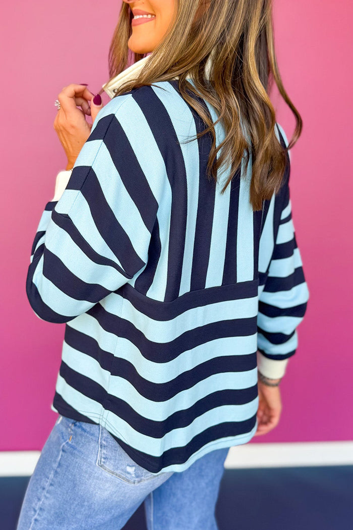 Block Stripes Rugby Top