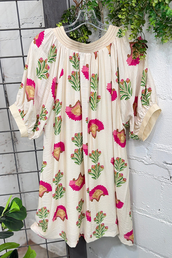 Puff Sleeve Floral Dress