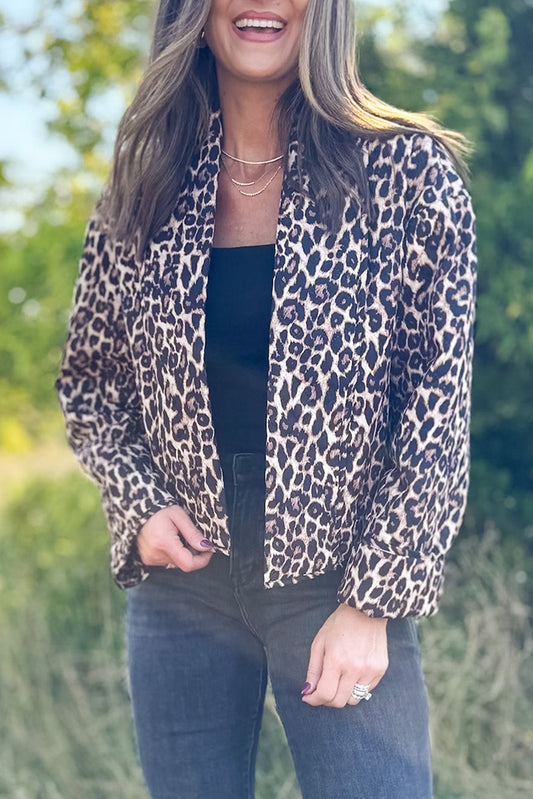 Animal Pattern Quilted Jacket
